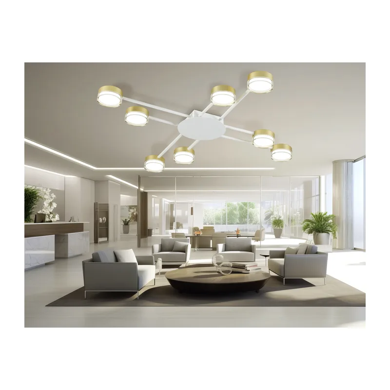 Потолочный светильник GX53*8 FL71506/8 WH/GD белый/золото GX53/8 830*830*62 Ambrella Light 5