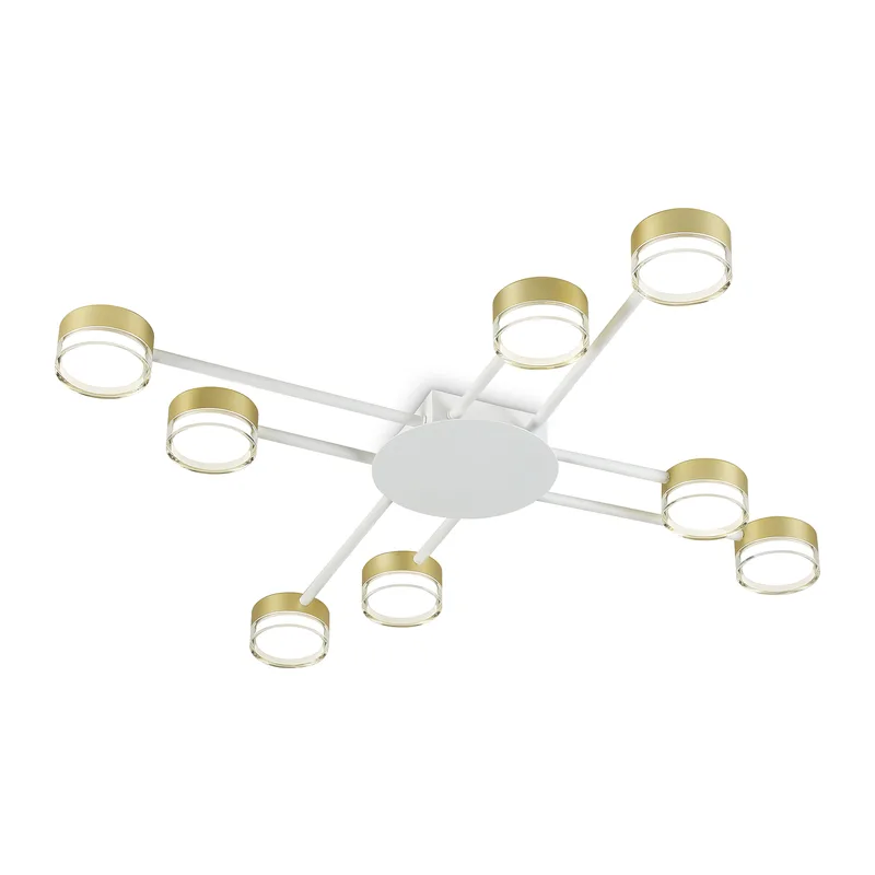 Потолочный светильник GX53*8 FL71506/8 WH/GD белый/золото GX53/8 830*830*62 Ambrella Light