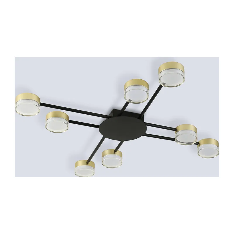 Потолочный светильник GX53*8 FL71507/8 BK/GD черный/золото GX53/8 830*830*62 Ambrella Light 4