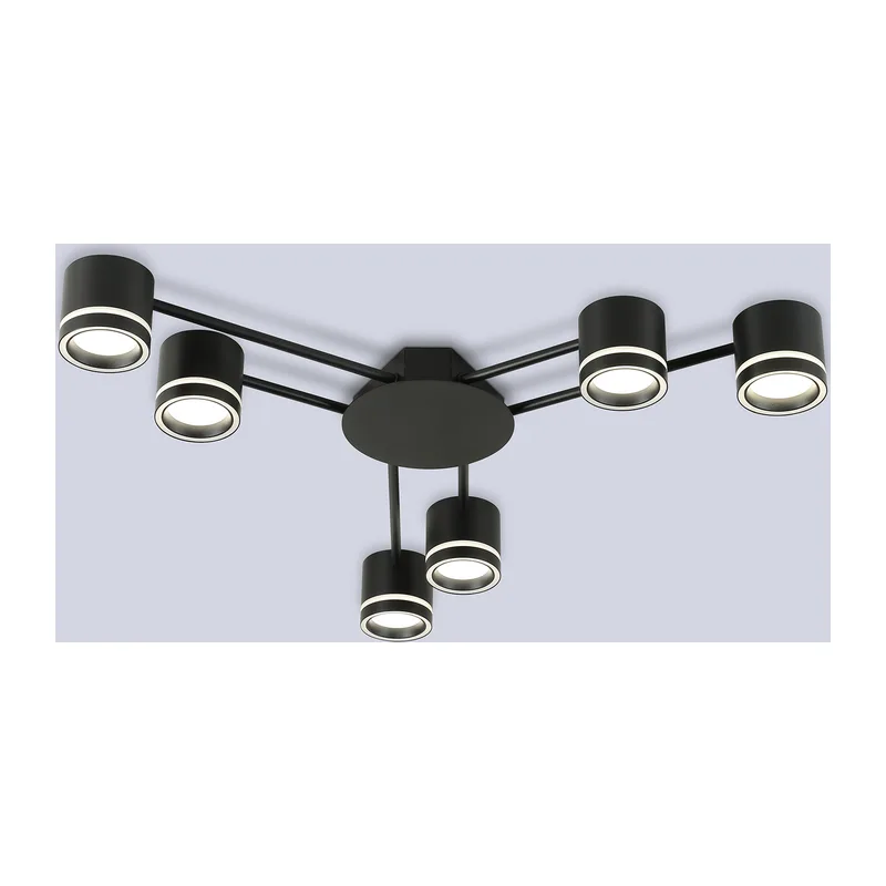 Потолочный светильник GX53*6 FL71516/6 BK черный GX53/6 730*677*95 Ambrella Light 3