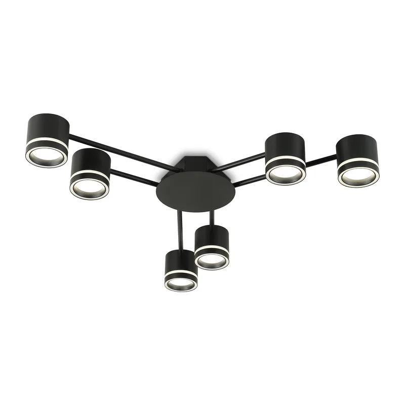 Потолочный светильник GX53*6 FL71516/6 BK черный GX53/6 730*677*95 Ambrella Light