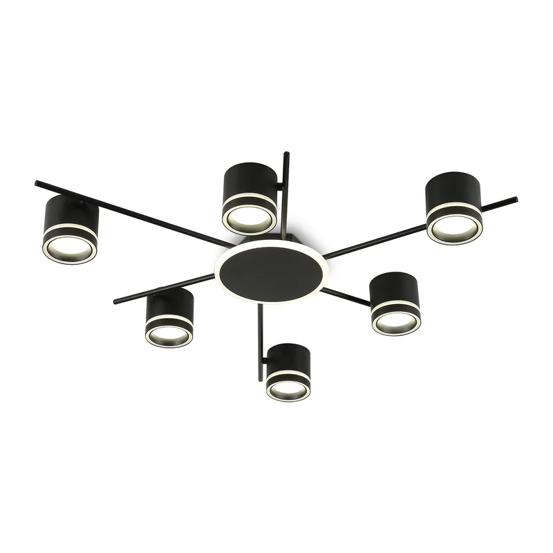 Потолочный светильник GX53*6 4200К 12Вт FL71521/6 BK черный GX53/6+LED 754*741*90 Ambrella Light