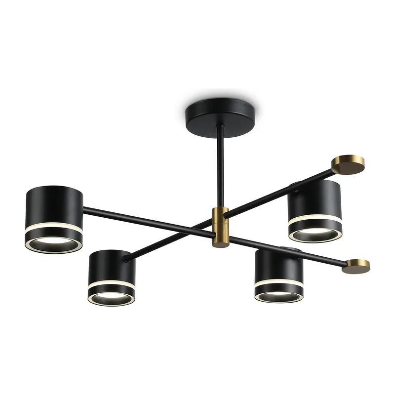 Потолочный светильник GX53*4 FL71528/4 BK/GD черный/золото GX53/4 700*700*290 Ambrella Light