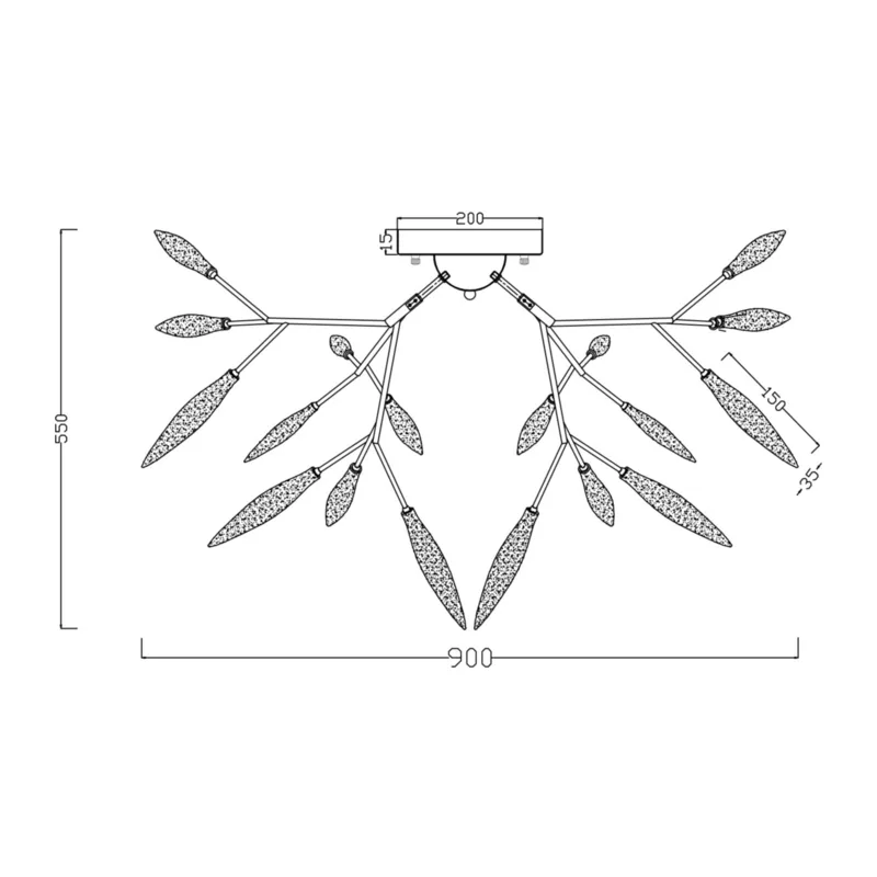 Потолочный светильник FR5067CL-27B Ирис G4x27 Freya 8