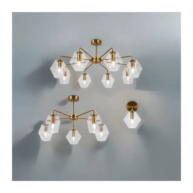 Люстра FR5177PL-05BS Измерение / Dimension E14x5 Freya 4