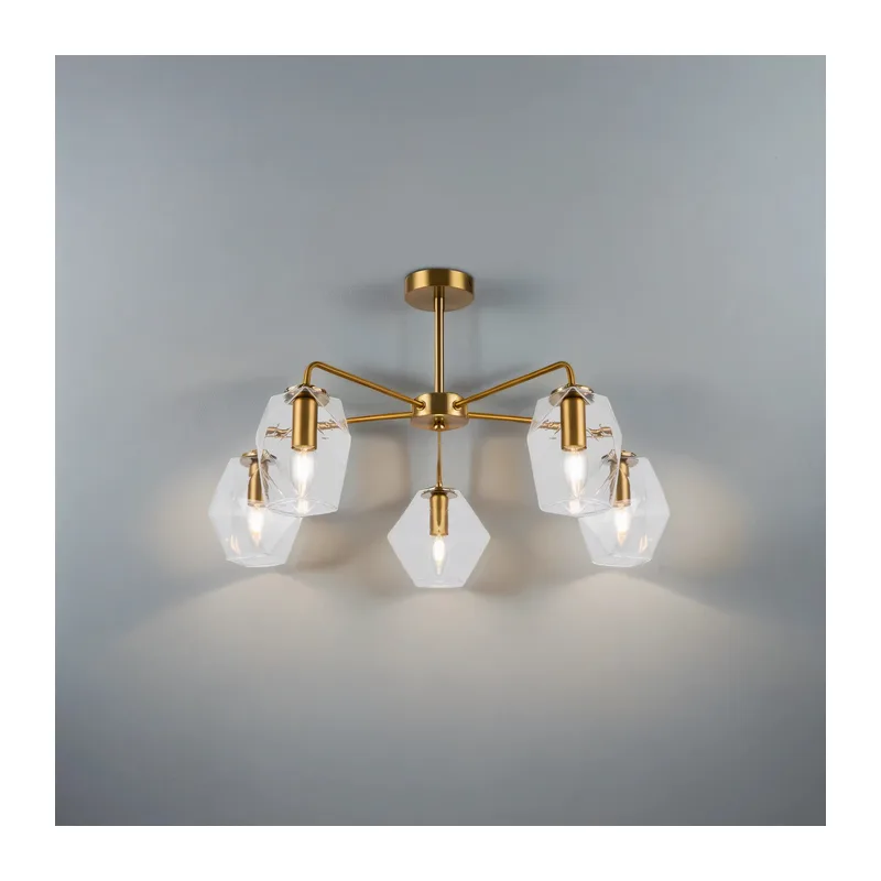 Люстра FR5177PL-05BS Измерение / Dimension E14x5 Freya 5