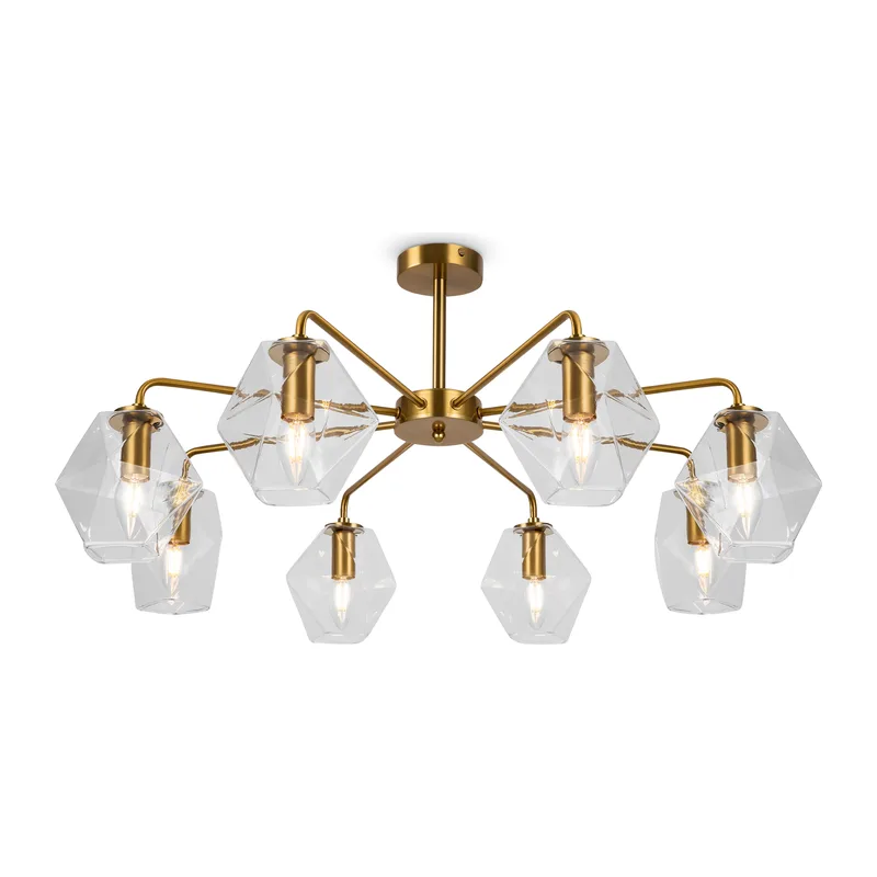 Люстра FR5177PL-08BS Измерение / Dimension E14x8 Freya