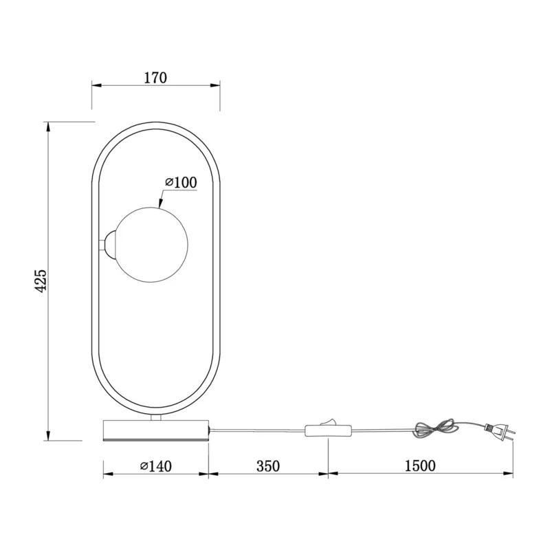 Настольный светильник Инверсия / Inversion Freya FR5233TL-01BS 2