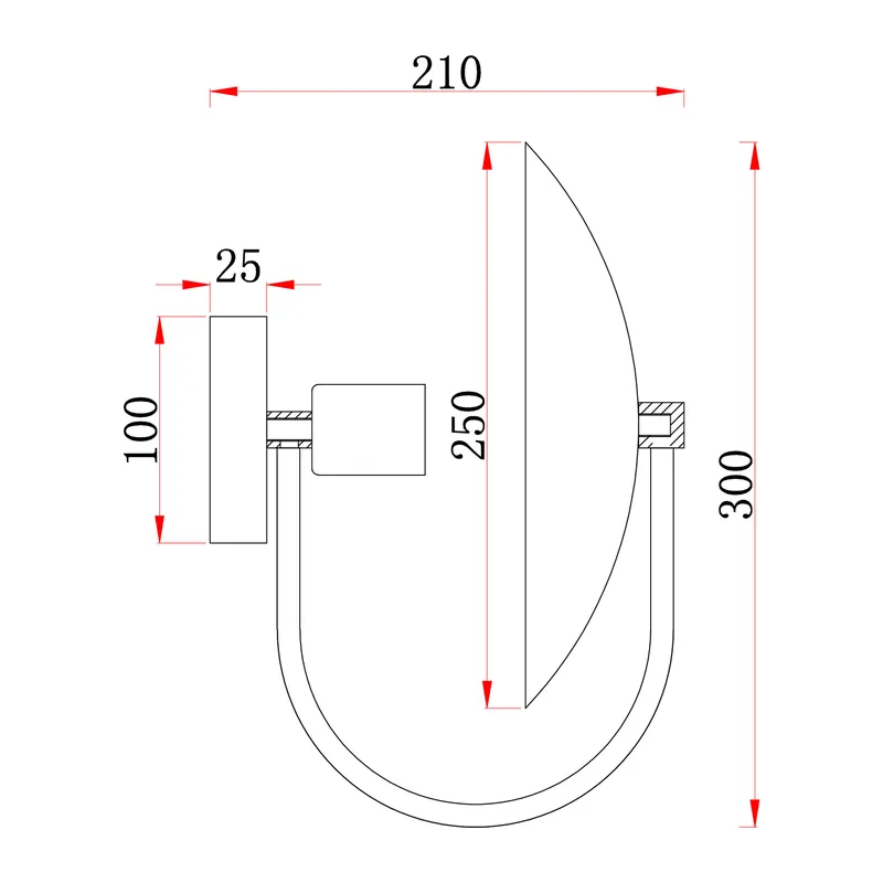 Настенный светильник (бра) FR5320WL-01B Эллипс / Ellipse E27x1 Freya 2