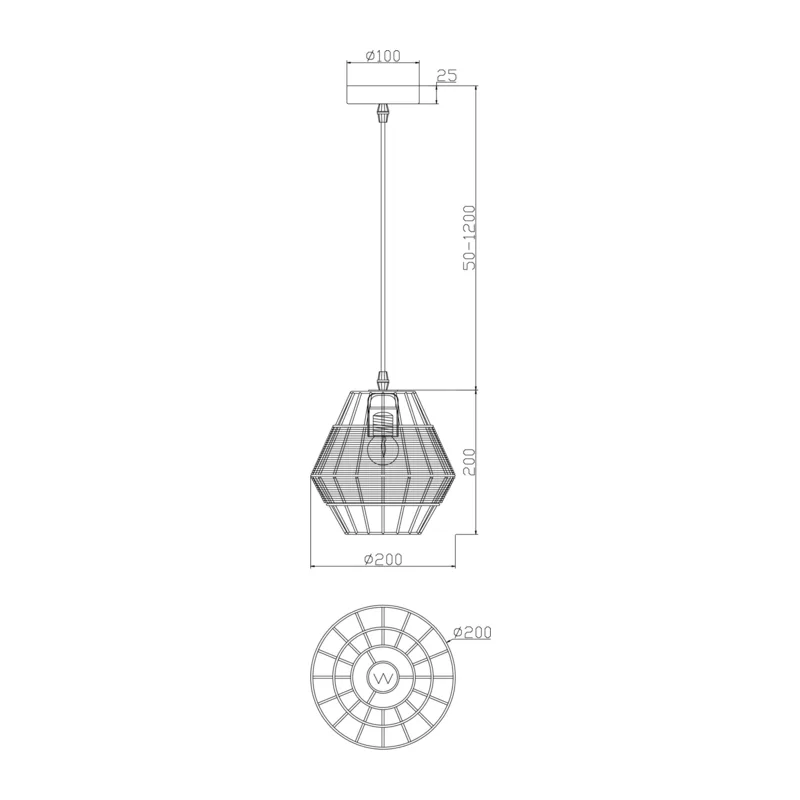 Подвесной светильник FR5335PL-01B1 Форма / Shape E27x1 Freya 2