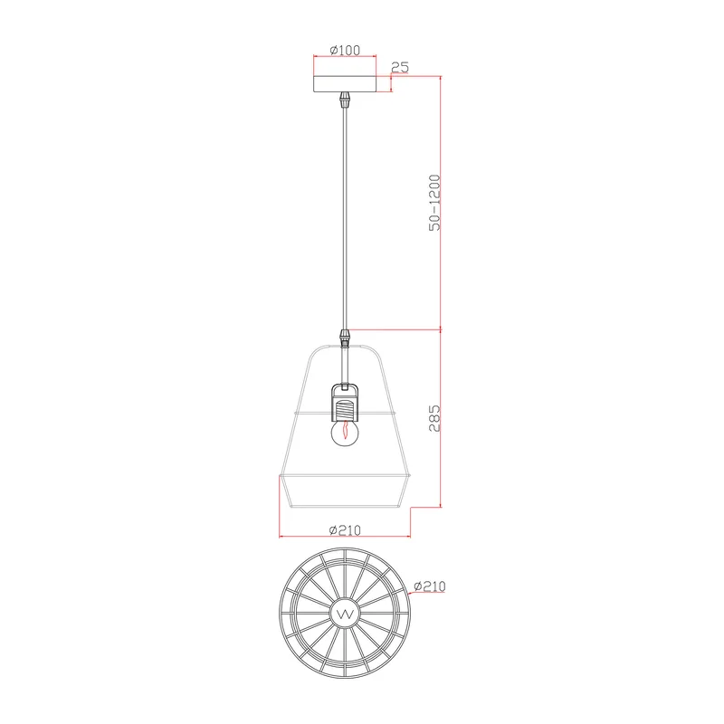 Подвесной светильник FR5335PL-01B2 Форма / Shape E27x1 Freya 2