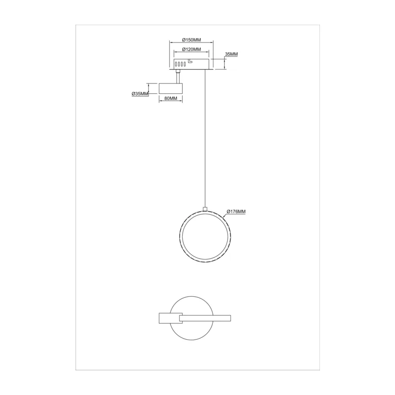 Подвесной светильник FR6082PL-L10B Эйри / Airy 10 Вт LED Freya 9
