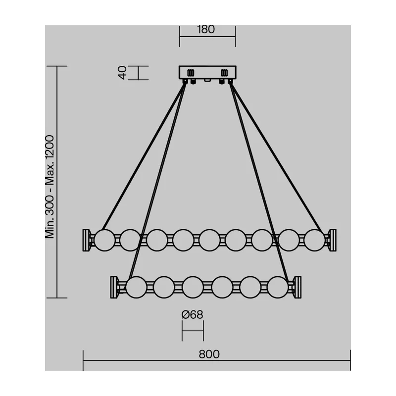 Подвесной светильник Воротник / Collar Freya FR6180PL-L70B 8