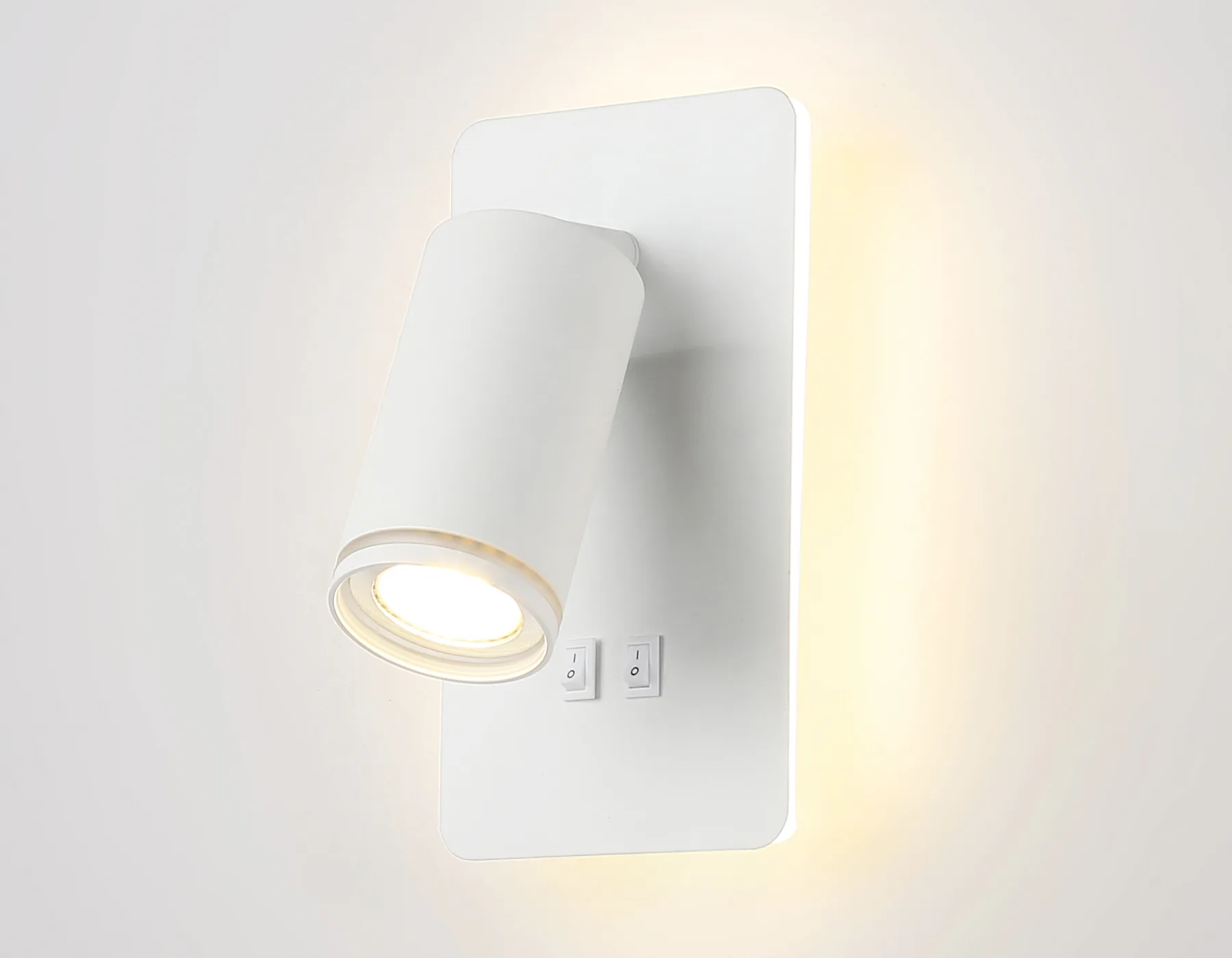 Настенный светильник с выключателем FW2465 WH белый GU10 max 12W+LED 4200K 9W 185*105*150 Ambrella Light 4