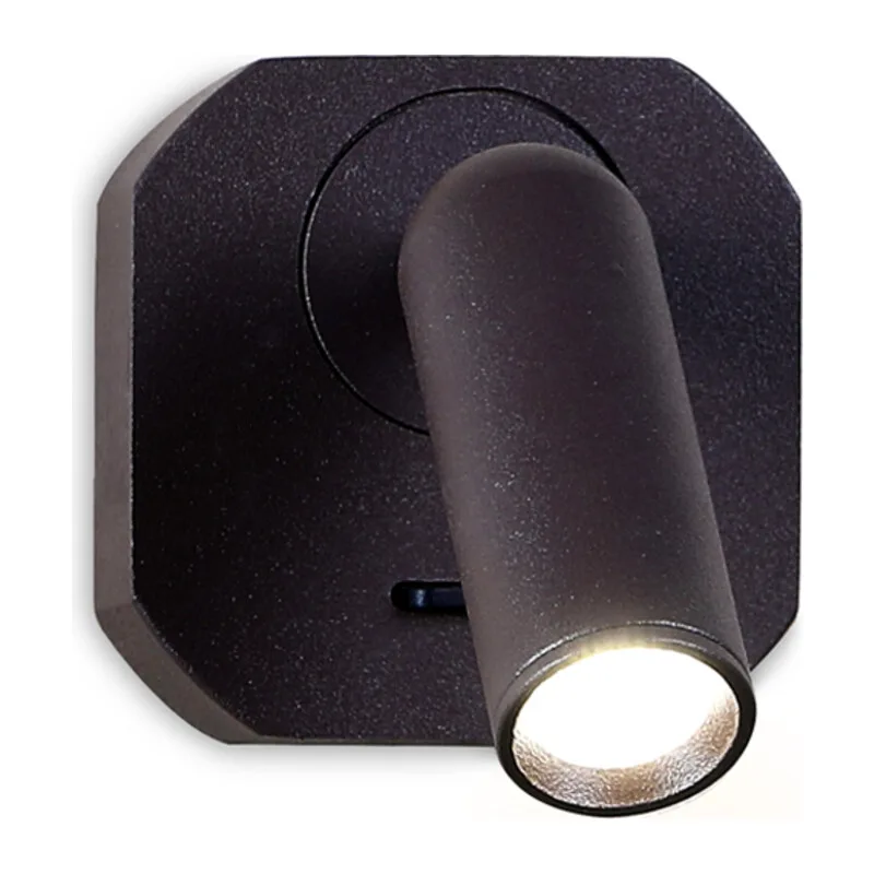 Настенный светодиодный светильник с выключателем 4200K 3W FW283 SCF кофе песок LED 4200K 3W 66*66*65 Ambrella Light 6