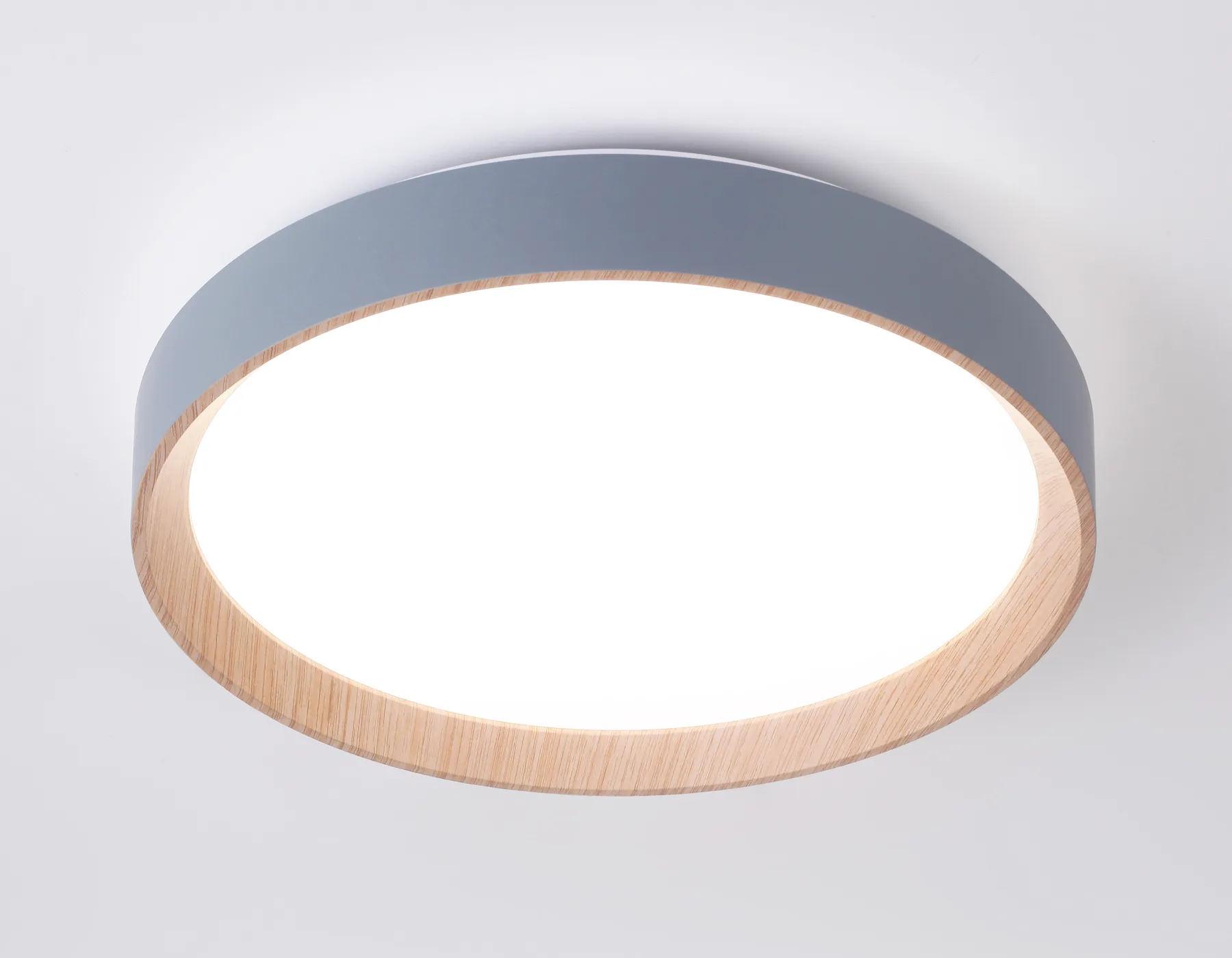Потолочный светодиодный светильник с пультом 3000K-6400K 41Вт FZ1320 GR/LWD серый/светлое дерево IP20 41W 3000-6400K D390*70 (ПДУ ИК) Ambrella Light 10