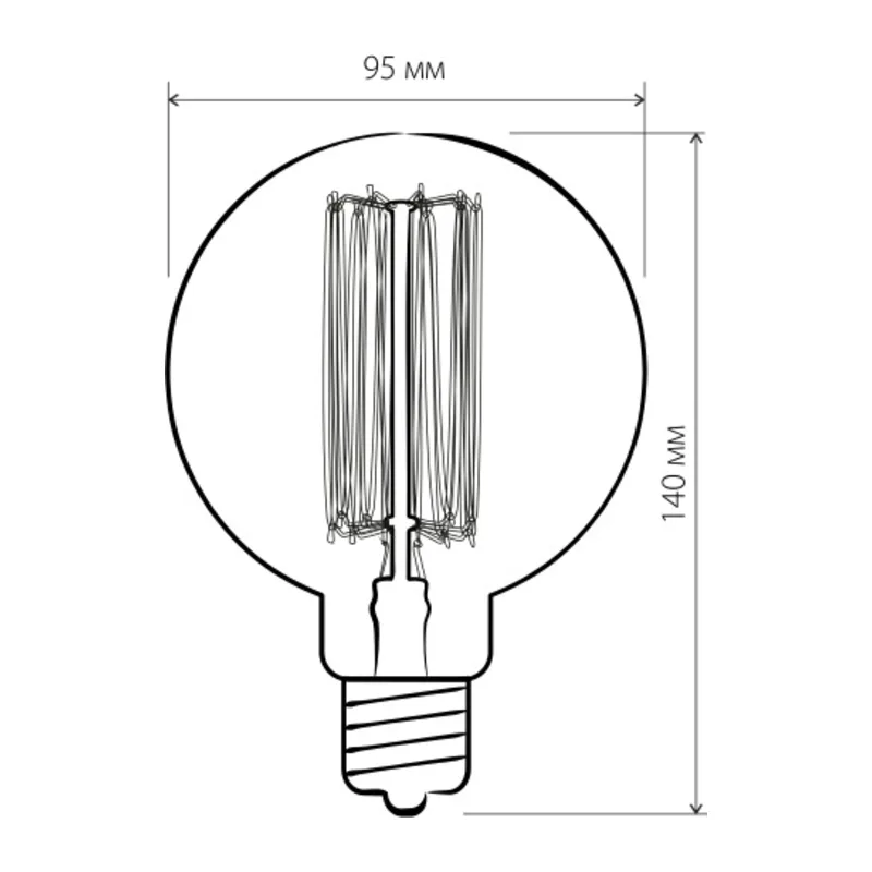 Ретро лампа Эдисона G95 60W E27 G95 60W Elektrostandard 4