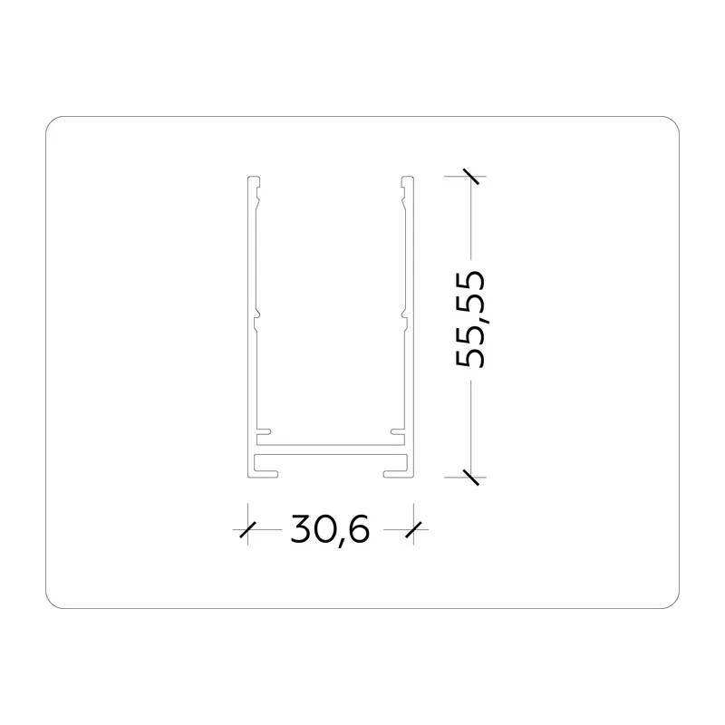 Шинопровод накладной-подвесной Magnetic 25 220В белый 2м GL1003 WH белый IP20 220V 2000*30.6*56 Ambrella Light 12