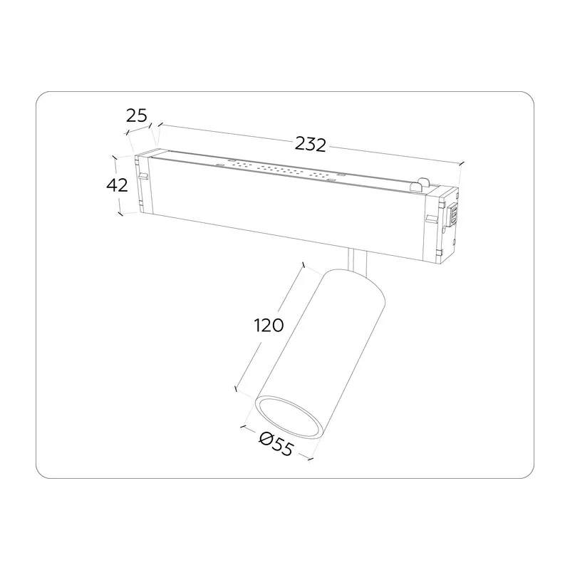 Трековый акцентный светильник с памятью Switch-3CCT 3000K-6000K 18Вт 36° GL1222 BK черный IP20 18W 3000K-6400K 220V 36° D55*120 (Без ПДУ) Ambrella Light 7
