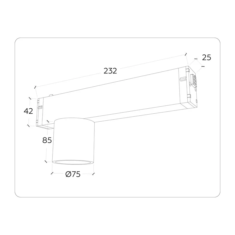 Трековый акцентный светильник с памятью Switch-3CCT 3000K-6000K 7Вт 24° GL1242 BK черный IP20 7W 3000K-6400K 220V 24° D75*85 (Без ПДУ) Ambrella Light 8