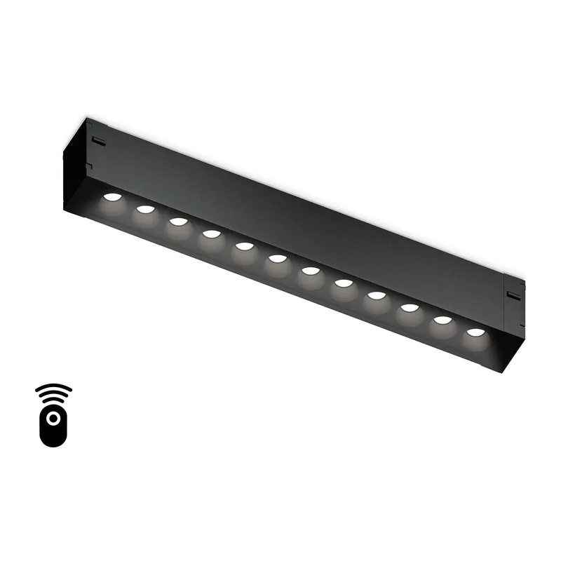 Трековый линейный светильник с памятью Switch-3CCT 3000K-6000K 12Вт 24° GL1302 BK черный IP20 12W 3000K-6400K 220V 24° 232*25*42 (Без ПДУ) Ambrella Light 3