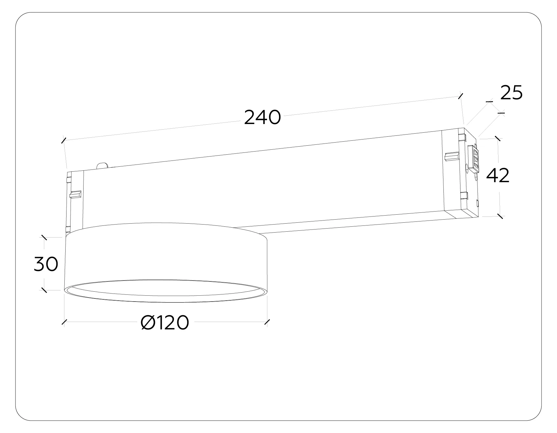 Трековый линейный светильник с памятью Switch-3CCT 3000K-6000K 15Вт 120° GL1381 BK черный IP20 15W 3000K-6400K 220V 120° D115/232*115*77 (Без ПДУ) Ambrella Light 6