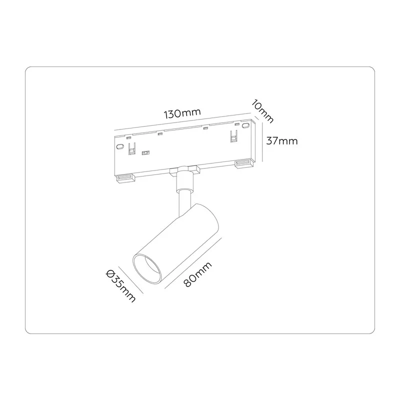 Трековый акцентный светильник DIP-3CCT 3000K-6000K 6Вт 24° GL2301 BK черный IP20 6W 3CCT 3000/4200/6400K 48V D35*80 Ambrella Light 8