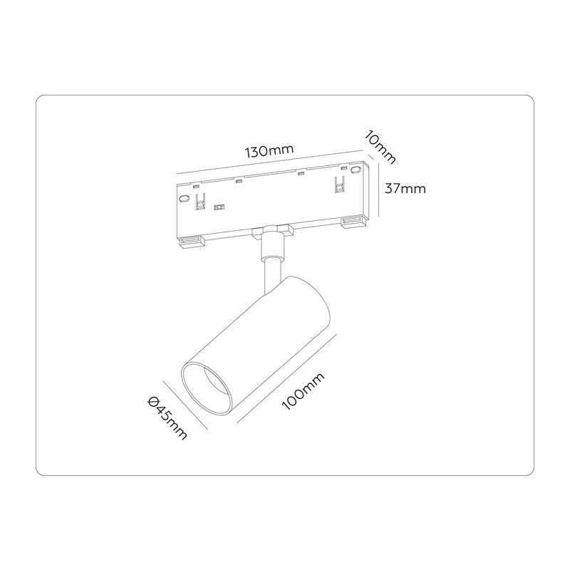 Трековый акцентный светильник DIP-3CCT 3000-6000K 12Вт 24° GL2304 WH белый IP20 12Вт 3CCT 3000-6000K 48В 24° D45*100 Ambrella Light 5