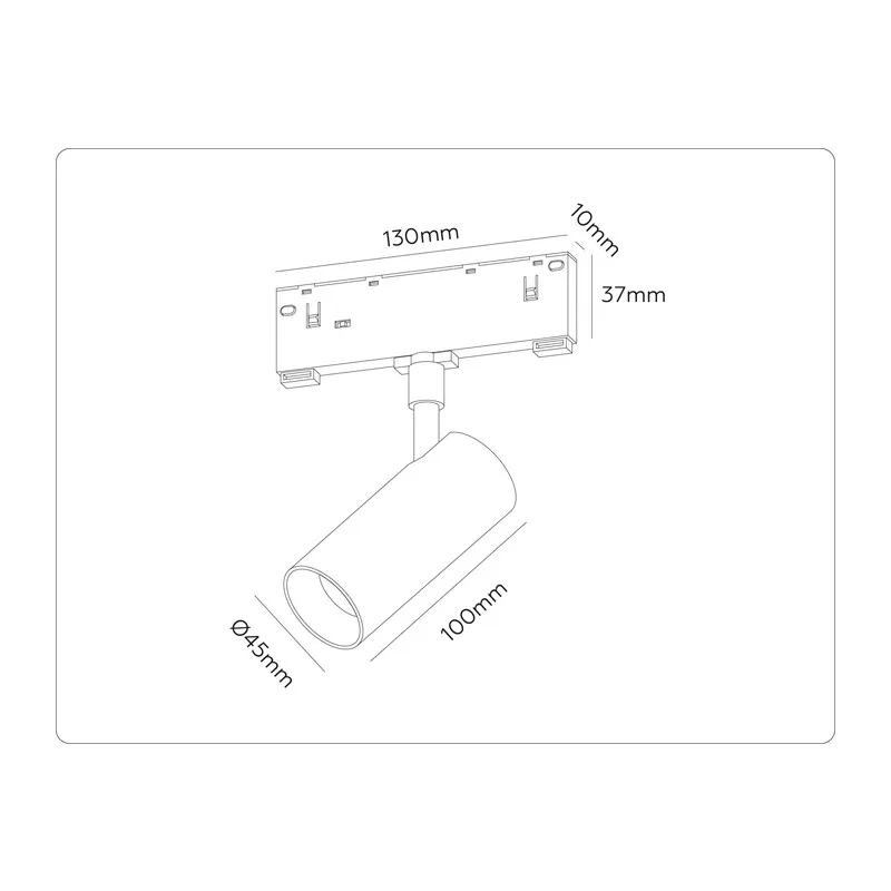 Трековый акцентный светильник DIP-3CCT 3000K-6000K 12Вт 24° GL2305 BK черный IP20 12W 3CCT 3000-6000K 48V 24° D45*100 Ambrella Light 11