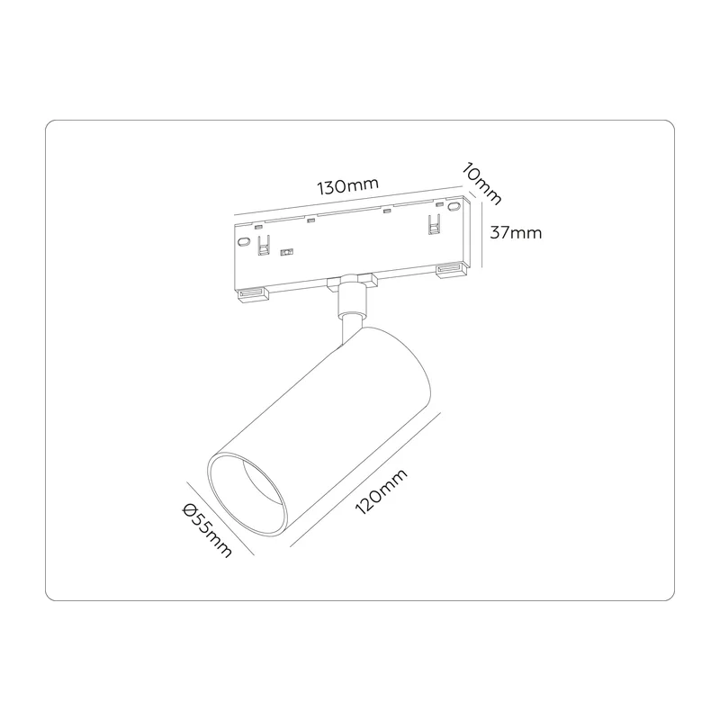 Трековый акцентный светильник DIP-3CCT 3000-6000K 18Вт 24° GL2309 WH белый IP20 18Вт 3CCT 3000-6000K 48В 24° D55*120 Ambrella Light 5