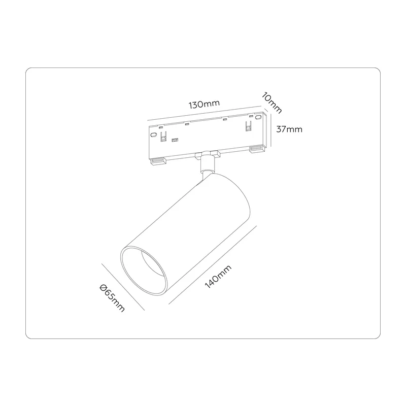 Трековый акцентный светильник DIP-3CCT 3000-6000K 24Вт 24° GL2314 WH белый IP20 24Вт 3CCT 3000-6000K 48В 24° D65*140 Ambrella Light 5