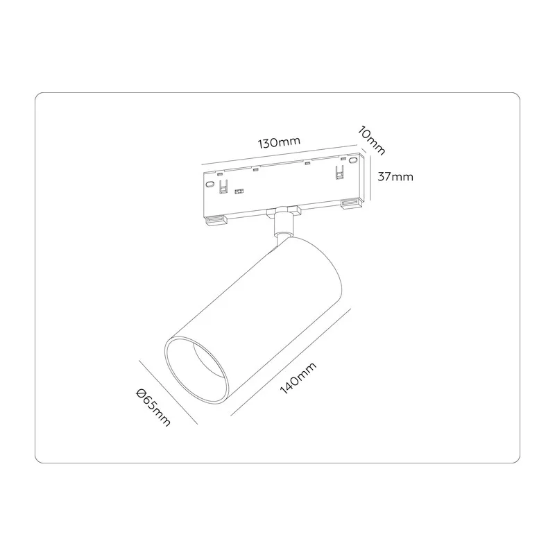 Трековый акцентный светильник DIP-3CCT 3000K-6000K 24Вт 24° GL2315 BK черный IP20 24W 3CCT 3000-6400K 48V D65*140 Ambrella Light 11