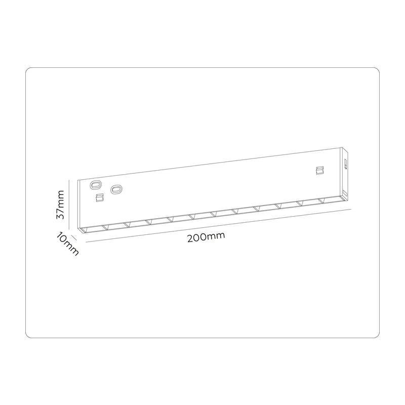 Трековый линейный светильник DIP-3CCT 3000-6000K 10Вт 38° GL2334 WH белый IP20 10Вт 3CCT 3000-6000K 48В 38° 200*10*37 Ambrella Light 5