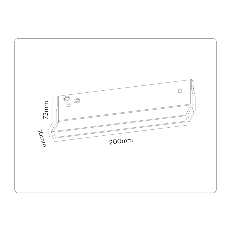 Трековый линейный светильник DIP-3CCT 3000-6000K 10Вт 120° GL2349 WH белый IP20 10Вт 3CCT 3000-6000K 48В 120° 200*10*73 Ambrella Light 5