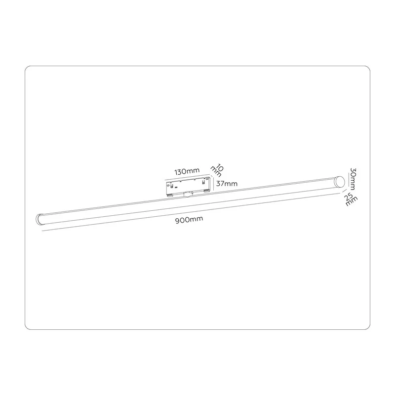 Трековый светильник DIP-3CCT 3000K-6000K 30Вт 180° GL2380 BK черный IP20 30W 3CCT 3000-6400K 48V 900*25*73 Ambrella Light 11