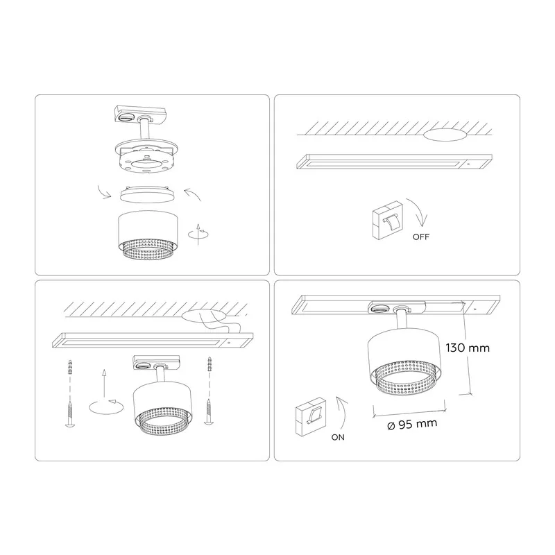 Трековый светильник GX53 GL5381 BK/GD черный/золото GX53 max 12W D95*130 Ambrella Light 9