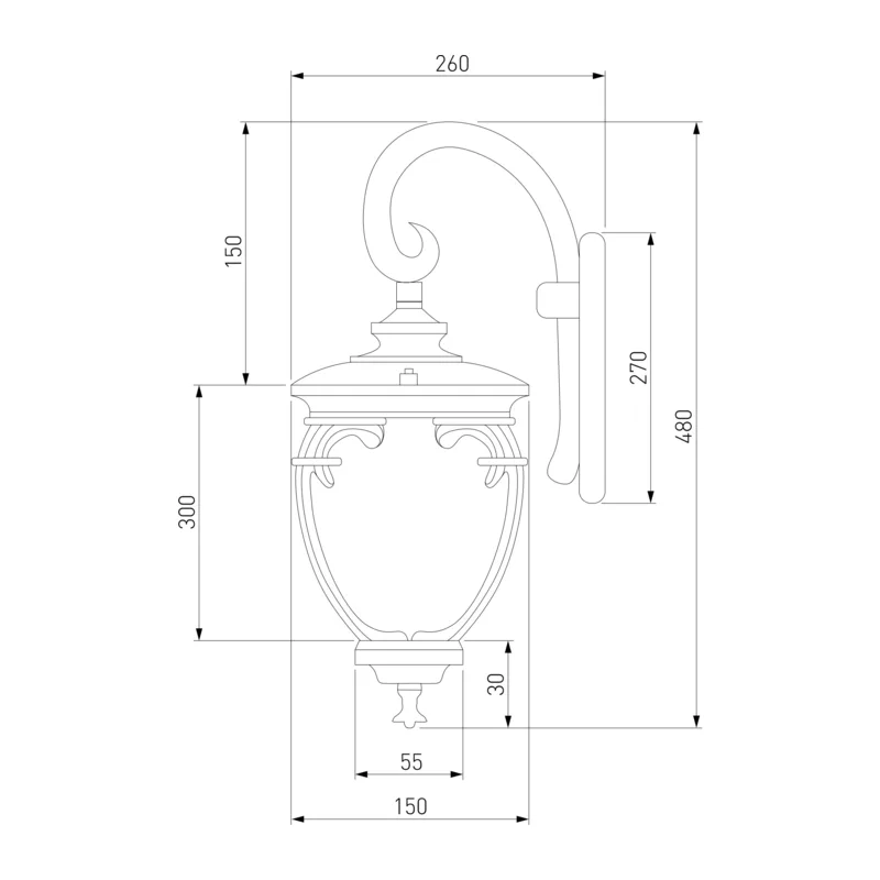 Уличный настенный светильник Andromeda D черное золото IP44 GLYF-8024D Elektrostandard 3