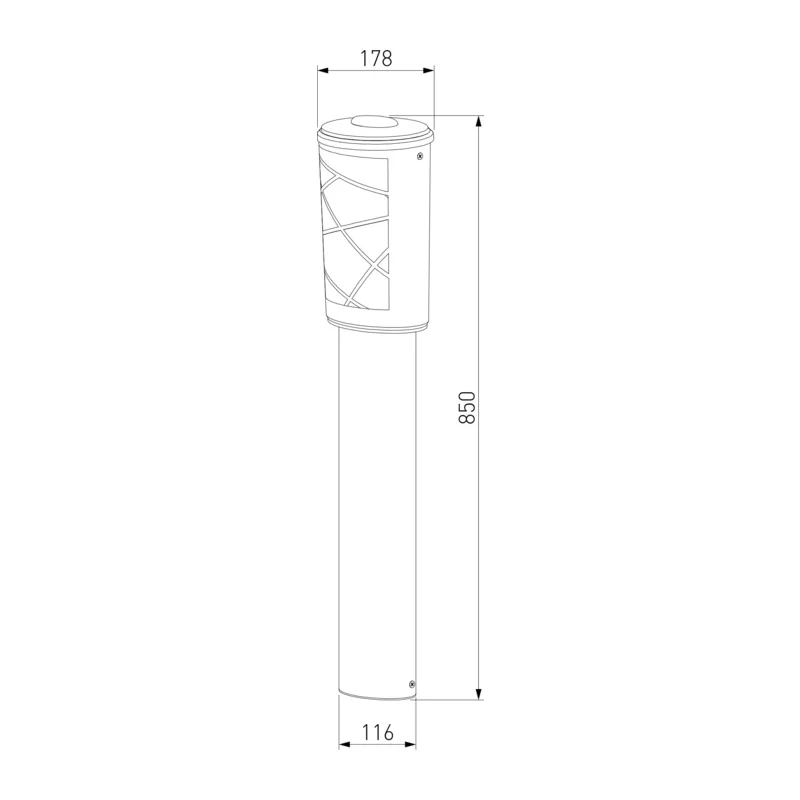 Ландшафтный светильник на столбе Premier F черный IP44 GL 1017F Elektrostandard 4
