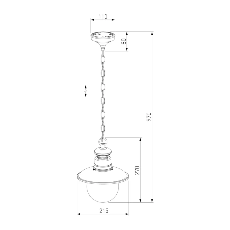 Уличный подвесной светильник Talli H черный IP44 GL 3002H черный Elektrostandard 7