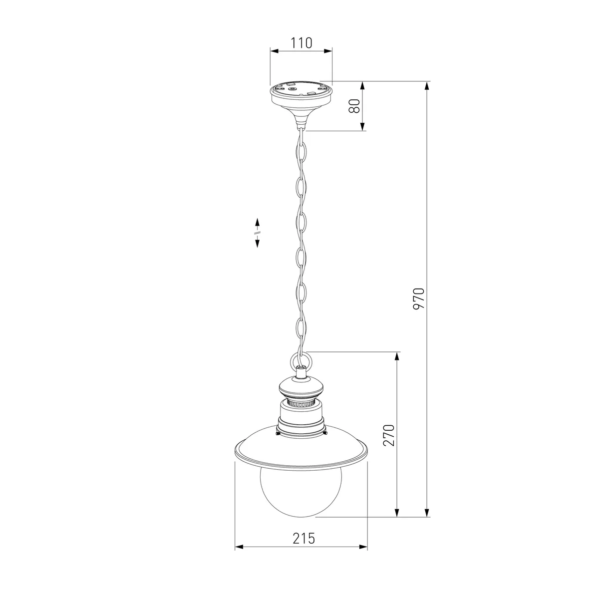 Уличный подвесной светильник Talli H брауни IP44 GL 3002H брауни Elektrostandard 5