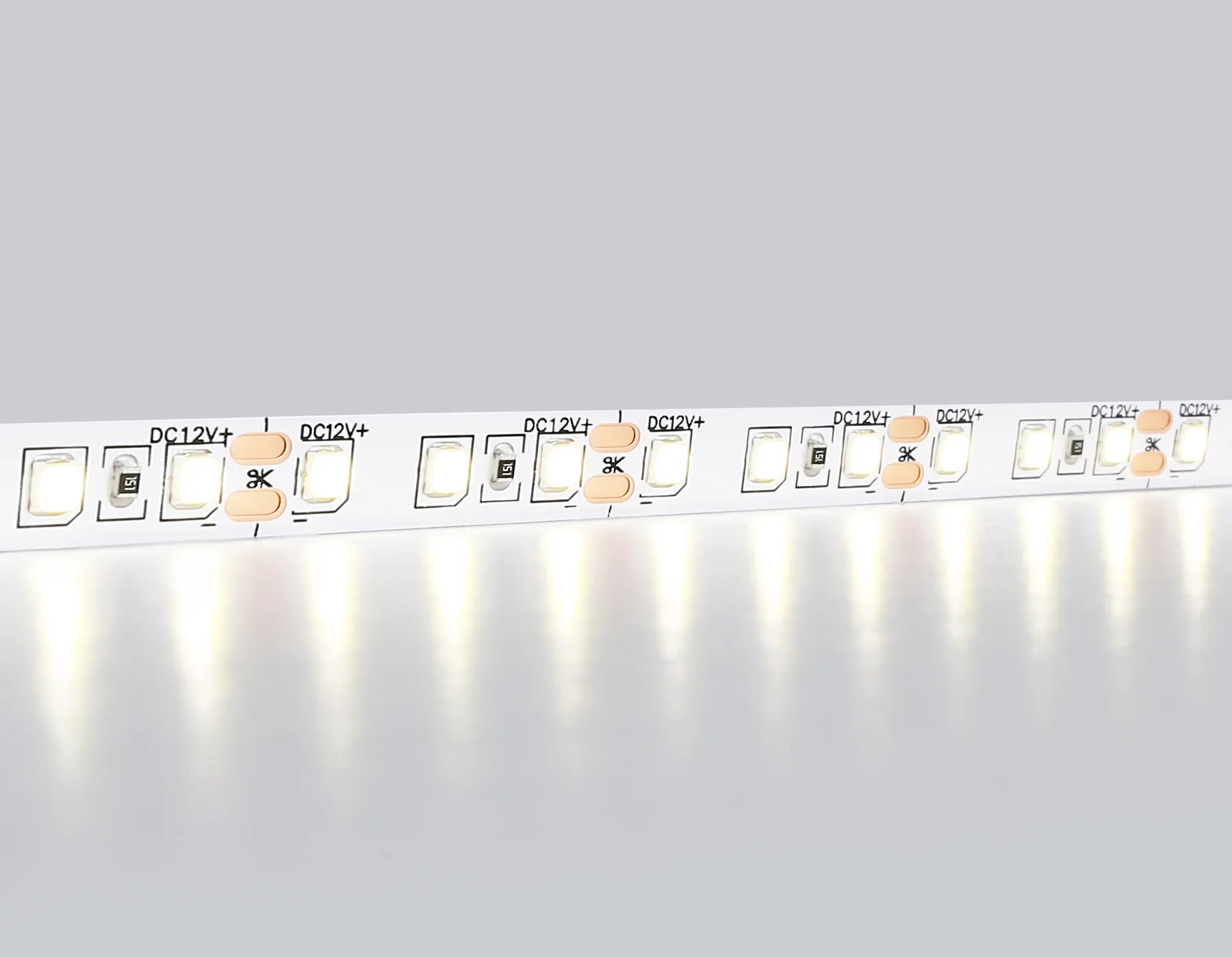 Светодиодная лента 12В 2835 120Led 9.6Вт/м 4500K IP20 5м GS1102 2835 120Led/ 9.6W m/ 12V IP20 4500K/ 5000*8*1.2mm (2 конт.) Ambrella Light 11