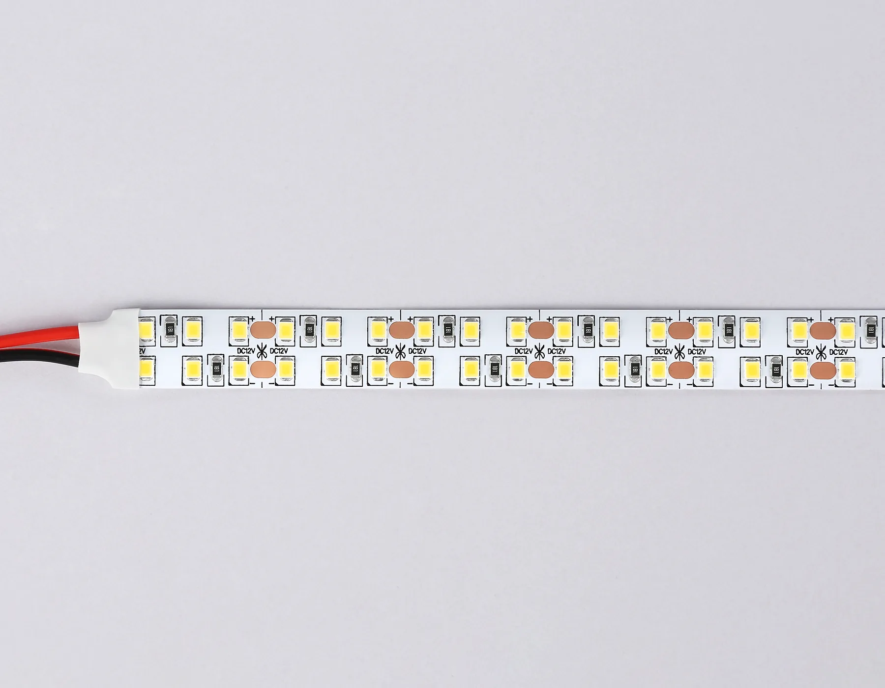 Светодиодная лента двухрядная 12В 2835 240Led 19.2Вт/м 4500K IP20 5м GS1602 2835 240Led/ 19.2W m/ 12V IP20 4500K/ 5000*14*1.2mm (2 конт.) Ambrella Light 10