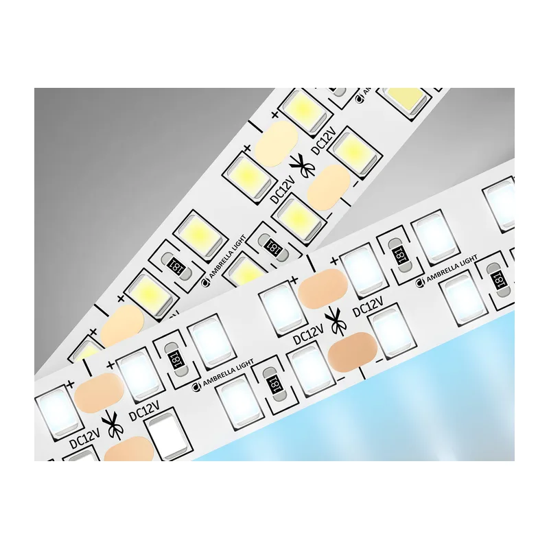 Светодиодная лента двухрядная 12В 2835 240Led 19.2Вт/м 6500K IP20 5м GS1603 2835 240Led/ 19.2W m/ 12V IP20 6500K/ 5000*14*1.2mm (2 конт.) Ambrella Light 9