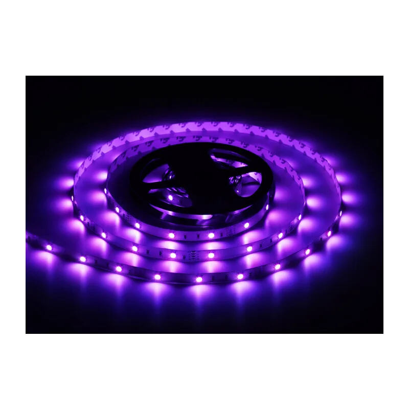 Светодиодная лента 12В 5050 30Led 7.2Вт/м Цветная RGB IP20 5м GS2201 5050 30Led/ 7.2W m/ 12V IP20 RGB /5000*10*1.87mm (4 конт.) Ambrella Light 9