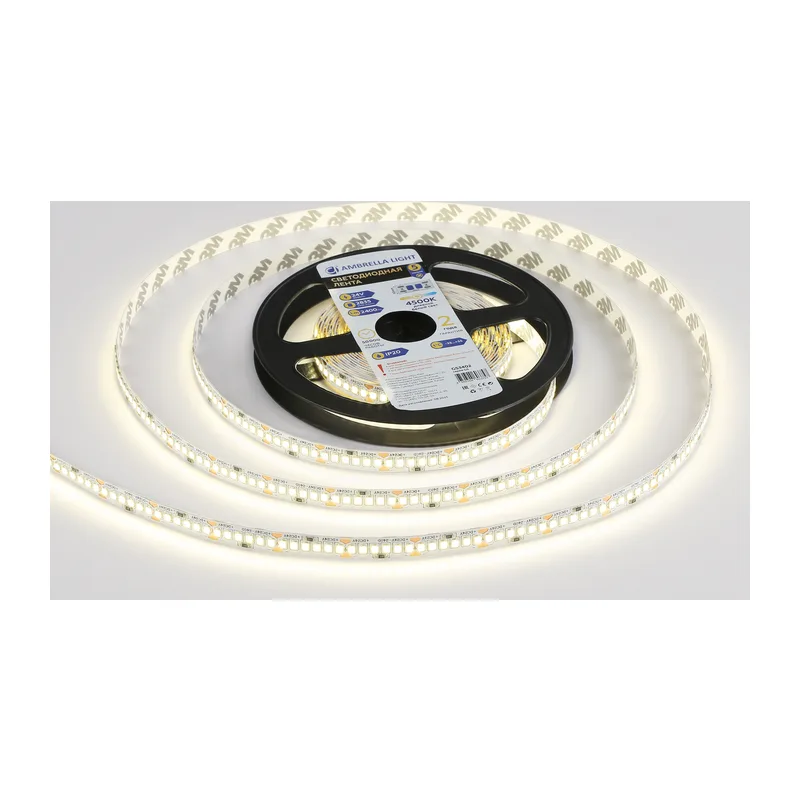 Светодиодная лента 24В 2835 240Led 20Вт/м 4500K IP20 5м GS3402 2835 240Led/ 20W m/ 24V IP20 4500K/ 5000*10*1.2mm (2 конт.) Ambrella Light 11