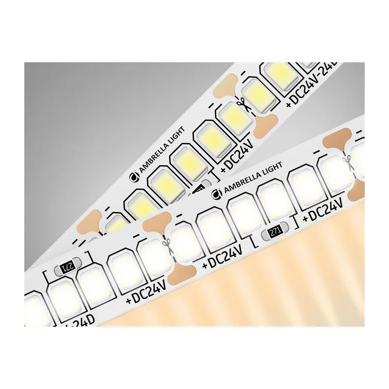 Светодиодная лента 24В 2835 240Led 22Вт/м 3000K IP20 5м GS3501 2835 240Led /22W m/ 24V IP20 3000K/ 5000*10*1.2mm (2 конт.) Ambrella Light 9