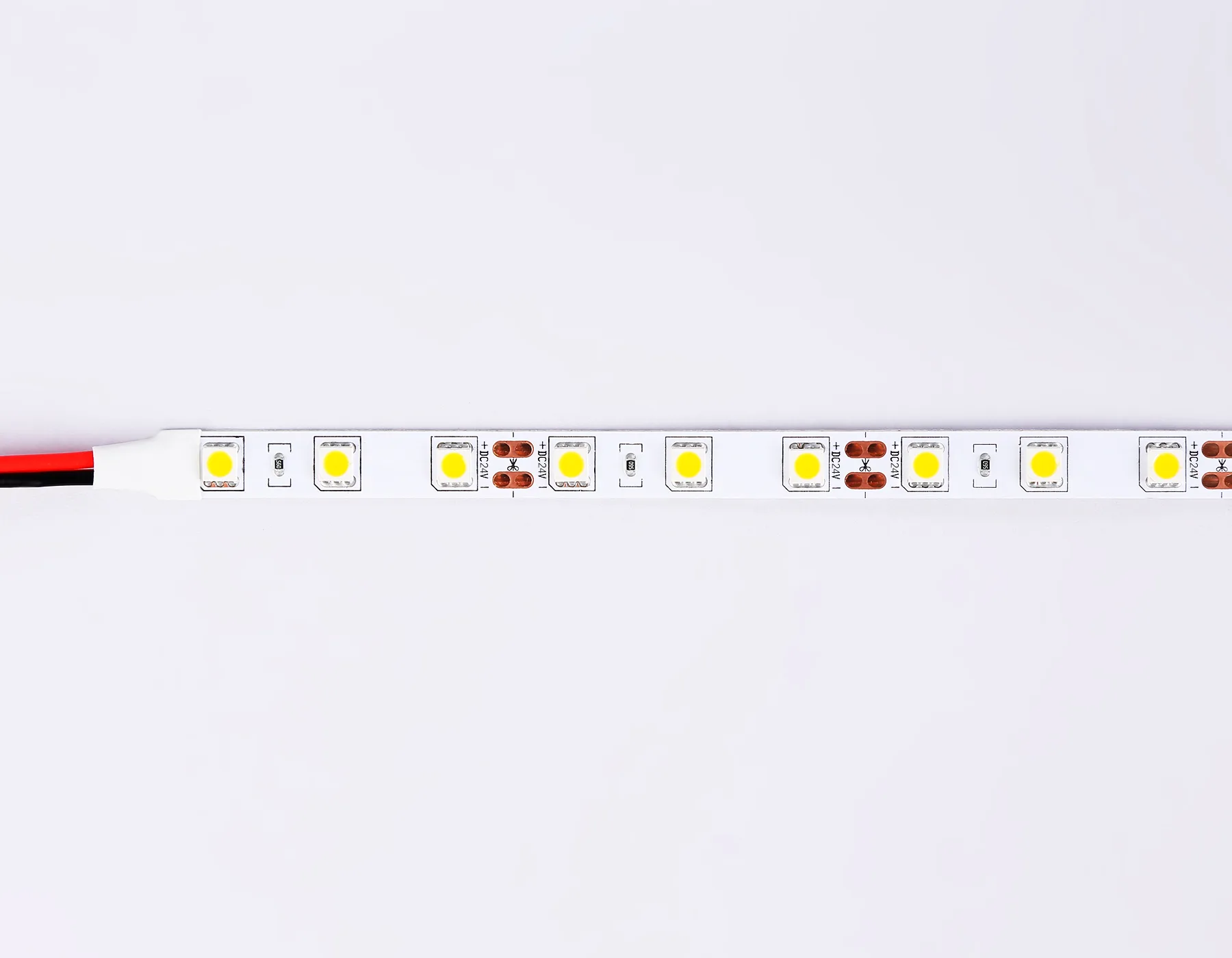 Светодиодная лента 24В 5050 60Led 14.4Вт/м 4500K IP20 5м GS4002 5050 60Led/ 14.4W m/ 24V IP20 4500K/ 5000*10*1.87mm (2 конт.) Ambrella Light 9