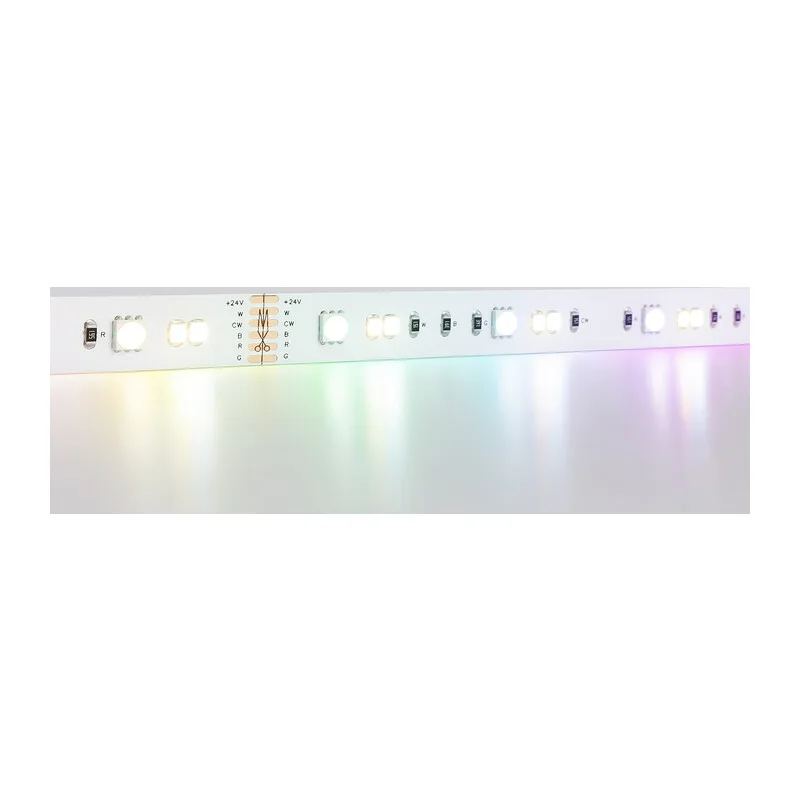 Светодиодная лента 24В 5050+2535 90Led 13Вт/м Цветная RGB+CCT 3000K-6500K IP20 5м GS4501 5050+2835 90Led/ 13W m/ 24V IP20 RGB+CCT 3000-6500K/5000*12*1.87mm (6 конт.) Ambrella Light 8