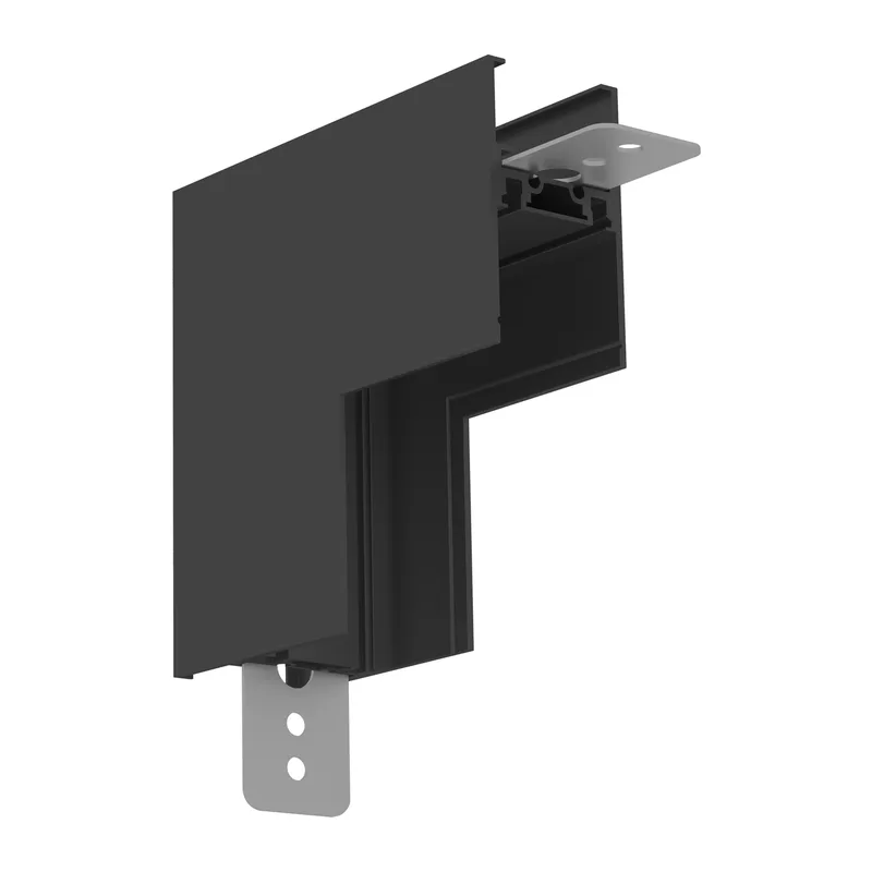 Коннектор угловой 90° внутренний для накладного шинопровода Magnetic Ultra slim 26 48В черный GV1128 BK черный 100*100*35 Ambrella Light
