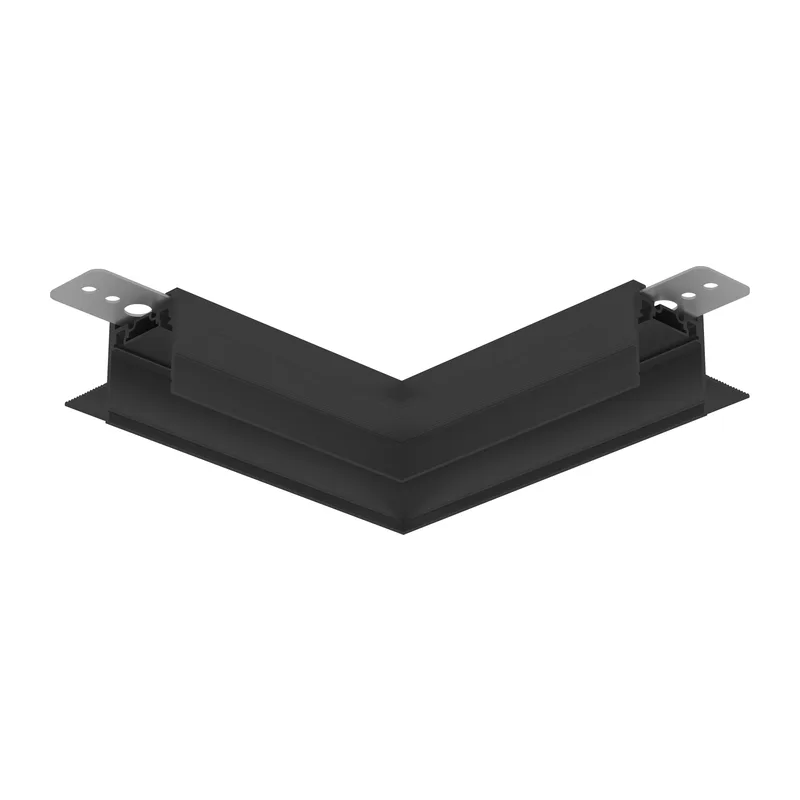 Коннектор угловой 90° для встраиваемого шинопровода под ГКЛ 12.5мм Magnetic Ultra slim 26 48В черный GV1142 BK черный 100*100*36 Ambrella Light
